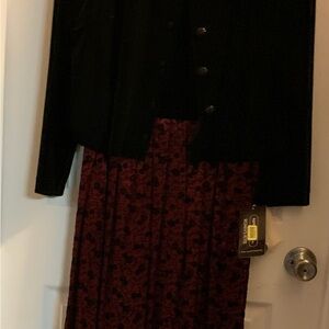 Karin Stevens Black and Red Maxi Dress